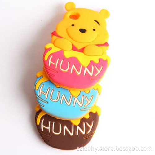Drop-glue Forming Hunny-shaped Silicone Case for iPhone 4s